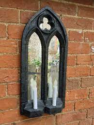 Gothic Church Sconce Candle Vintage Mirror