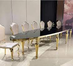 Glass Dining Table With Gold Legs 4 6m