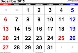 December 2015 Calendars For Word Excel 357967 Png Images