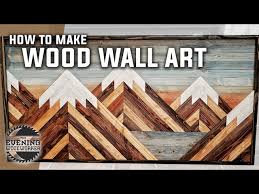 Easy Mountain Wood Wall Art Evening