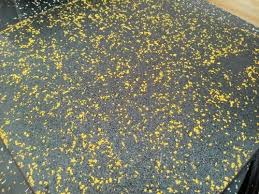 matte yellow gym rubber flooring at rs