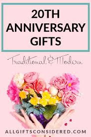 20th anniversary gifts best ideas
