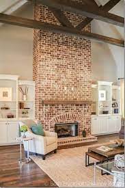 Natural Brick Fireplace Ideas