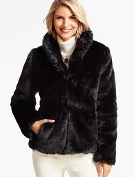 Talbots Short Faux Fur Coat 199