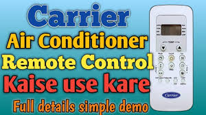 carrier air conditioner remote control