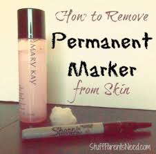 remove permanent marker from skin