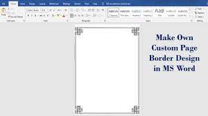 custom page border design in ms word