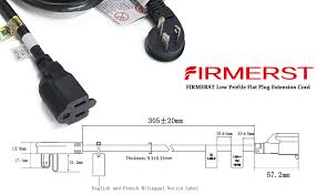 5 wire trailer wiring diagram. Firmerst 1875w Flat Plug Extension Cord 1 Foot 15a 14 Awg Black Amazon Com
