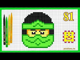 Retrouvez tous nos modèles de dessin pixel art : Oc Video Easy Pixel Art The Green Ninja From Lego Ninjago Pixelion 81 Pixelart