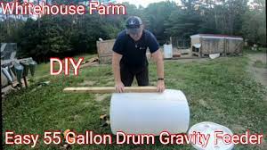 diy 55 gallon drum gravity feeder you