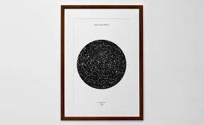 Personalized Star Map Print Or Poster Of The Night Sky