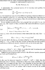 The Solution Of The Diffusion Equation