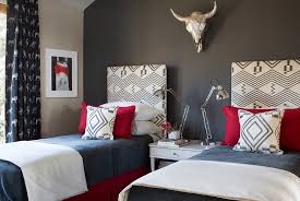 Dashing Bedrooms In Red And Gray