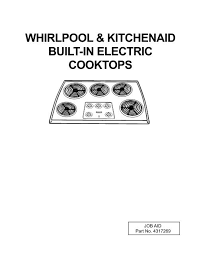 kitchenaid built in electric cooktops