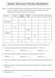 atomic structure practice worksheet pdf