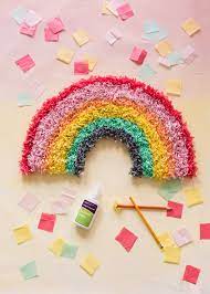 diy tissue paper rainbow the house