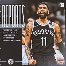 Kyrie irving brooklyn nets team nike swingman blue away hardwood classic jersey. Nba Tv On Twitter Kyrie Irving Plans To Commit To A 4 Year 141m Deal With The Brooklyn Nets Per Multiple Reports
