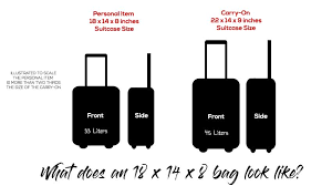 18x14x8 bag to avoid paying luge fees