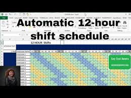 12 hour shift schedule