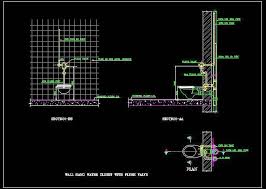 Wall Hung Wc With Flush Valve Cad