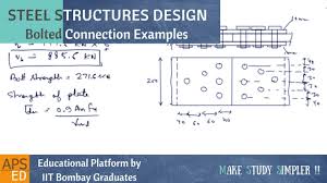 Bolted Connection Design Solved Examples Part 1 Design Of Steel Structures