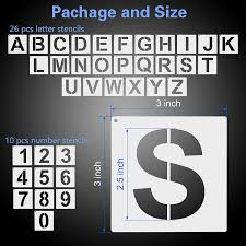 Get it as soon as fri, aug 6. Buy 36pcs Alphabet Art Craft Stencils Kit 3 Inch Reusable Plastic Letters And Numbers Stencil Set Letter Stencils For Wood Wall Fabric Rock Chalkboard Signage And Diy Art Project Online In