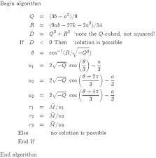 Quadratic Formula And Cubic Formula