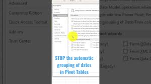 date groupings in excel pivot tables