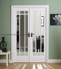 china internal french doors with clear