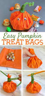 tissue paper pumpkin goody bags