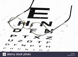 A Eye Chart With Blurry Small Letters Stock Photo 177107283