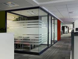 Coloured Glass Partitioning Creative