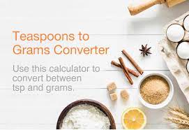 teaspoons to grams converter tsp to g