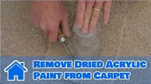 remove dried acrylic paint from carpet