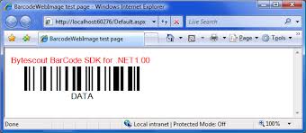 display barcodes in asp net with
