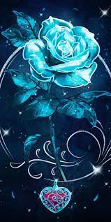 Blue Rose, color, galaxy, HD mobile ...