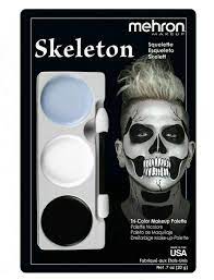 mehron tri color makeup kit skeleton