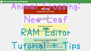 new leaf ram save editor full tutorial