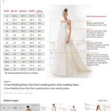 J Crew Wedding Dress Size Chart