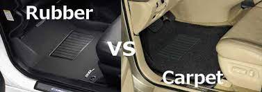 rubber vs carpet car floor mats