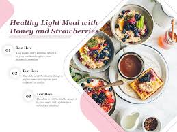 healthy light meal with honey and