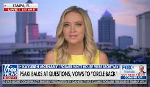 The schooling began after psaki was asked by fox news' steve doocy about why the president was seen wearing a mask during a recent climate change summit that was held virtually. Kayleigh Mcenany Comments On Jen Psaki S Circle Back Meme
