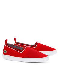 red cal shoes for men by lacoste