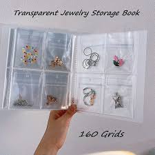 transpa jewelry storage book with