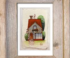 Cottage Painting Miniature Original Art