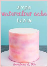 simple watercolour cake tutorial