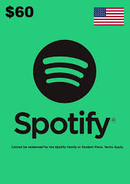 spotify 60 usd gift card cdkeys