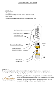 A wealth of guitar wiring diagrams music pinterest. Wiring Diagram Fender Tele 4 Way Switch