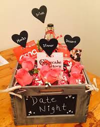 The ultimate gift you could give your ldr boyfriend is you! Pin By Betsy Akina On Party Ideas Date Night Gift Baskets Date Night Gifts Valentine Gift Baskets