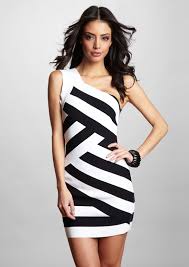 black and white bodycon dress and